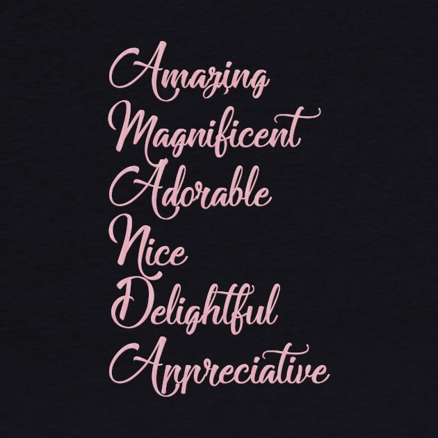 Gifts for AMANDA - Amazing, Magnificent, Adorable, Nice... [ND#2C1V1] by DesignBySMYRNA